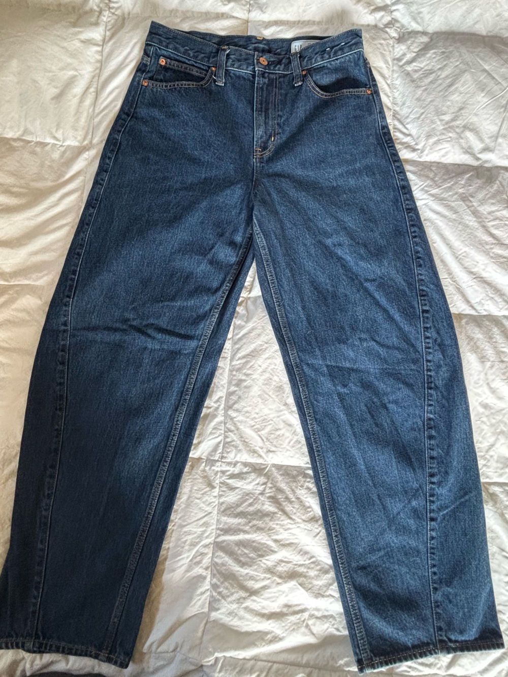 GAP Womens High Rise Barrel Jeans
